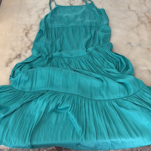 JOIE Women's Teal Spaghetti Strap Maxi Dress With Side Pockets Maxi Dress Sz M - Picture 9 of 13